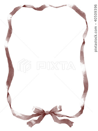 Gray ribbon frame drawn by watercolor Gray ribbon frame drawn by watercolor 40509396