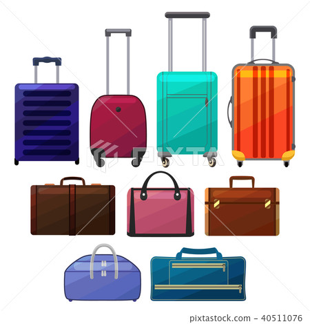 Set of Suitcases in Cartoon Style Set of Suitcases in Cartoon Style 40511076