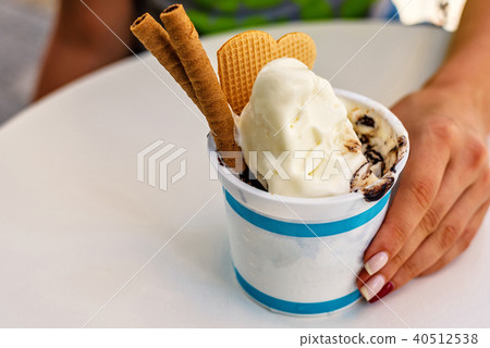 Daylight view from top to woman hands 40512538