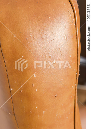Scratches from cat claws on leather furniture   40513288