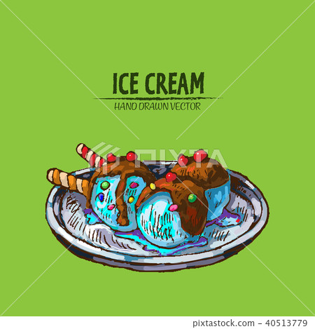 Digital vector detailed line art ornamented ice 40513779