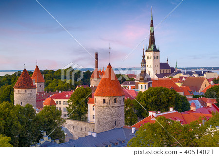 Tallinn, Estonia Historic Skyline 40514021