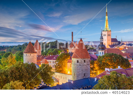 Tallinn, Estonia Historic Skyline 40514023