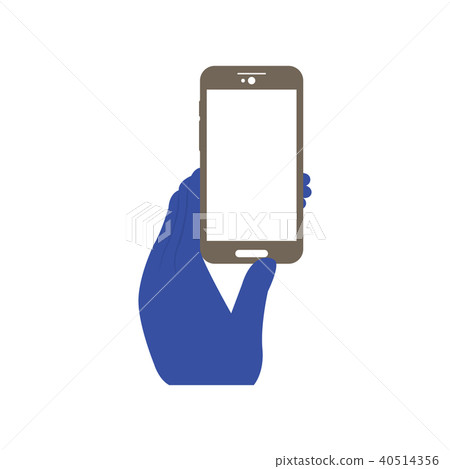 Hand holding a cellphone Hand holding a cellphone 40514356