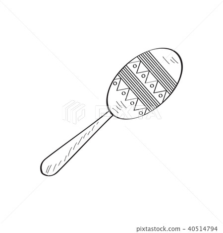Traditional mexican maraca sketch Traditional mexican maraca sketch 40514794