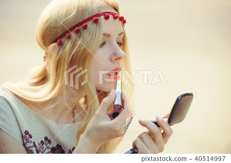 refined tender young woman with beautiful refined tender young woman with beautiful 40514997