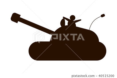 Tank silhouette, vector illustration 40515200