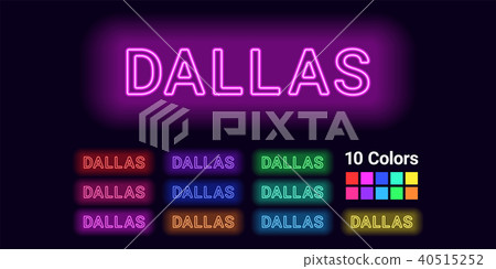 Neon name of Dallas city Neon name of Dallas city 40515252