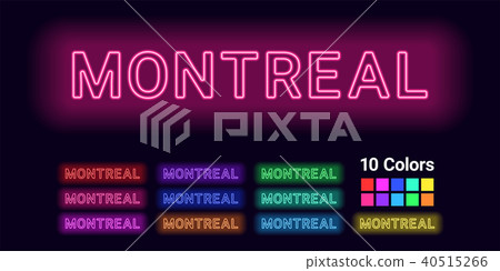 Neon name of Montreal city Neon name of Montreal city 40515266