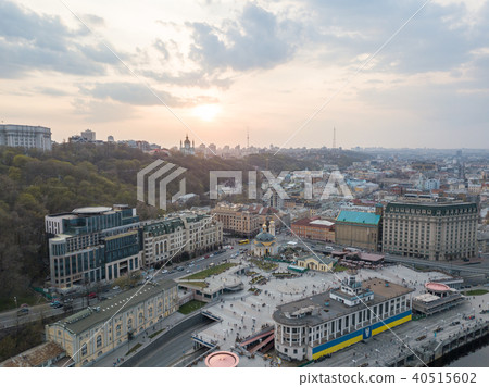 view of the river station, Postal Square with St. Elijah Church , tourist boats and the Andreev 40515602