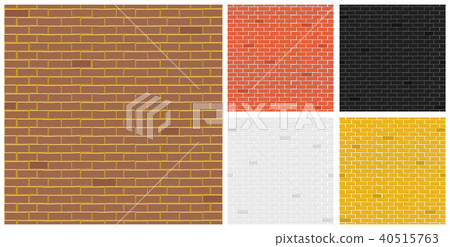 Creative vector illustration of color brick textures collection. Art design wall collection Creative vector illustration of color brick textures collection. Art design wall collection 40515763