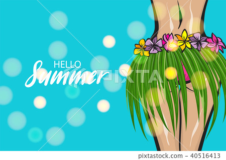 Hawaii woman pop art style retro poster Hawaii woman pop art style retro poster 40516413