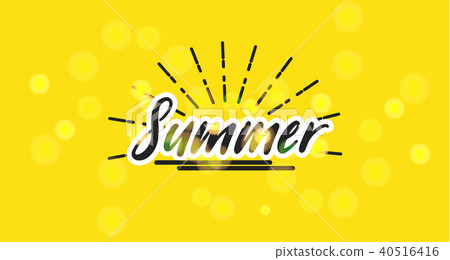 Summer blured handwritten lettering bnner Summer blured handwritten lettering bnner 40516416