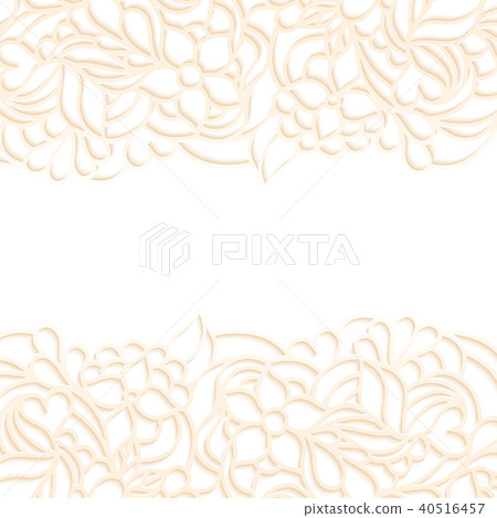 floral border on white background 40516457