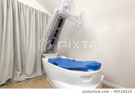 Opened horizontal white multifunction Spa capsule Opened horizontal white multifunction Spa capsule 40516819