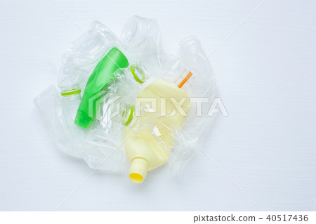 Empty plastic water bottle for recycling isolated. Empty plastic water bottle for recycling isolated. 40517436