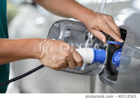 Charging an electric car with power cable supply 40518561