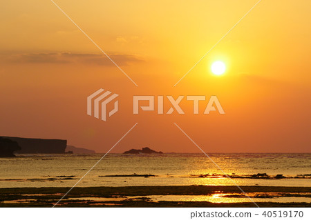 日落太陽Okinerabu海島 40519170