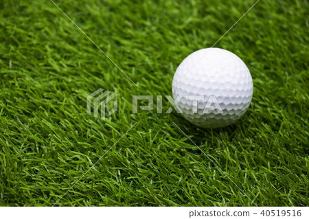 Golf ball is on green grass Golf ball is on green grass 40519516