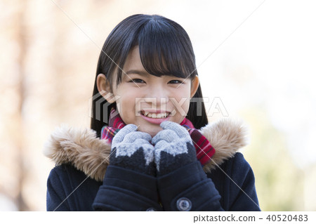 Schoolgirl with gloves Schoolgirl with gloves 40520483