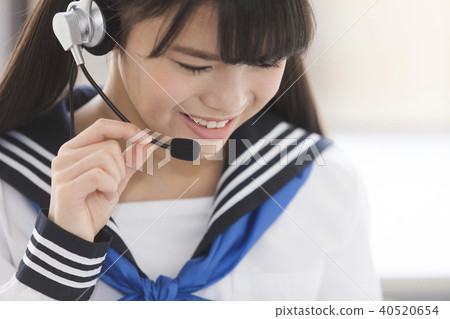 School girl giving an income 40520654