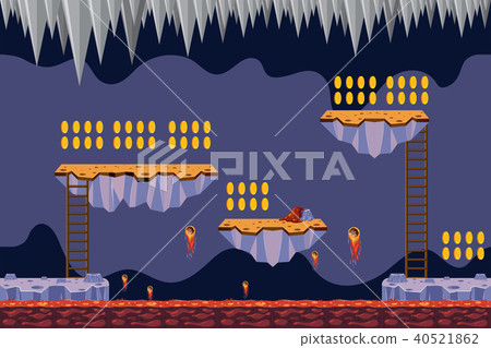 Coin Collecting Game Lava Theme 40521862