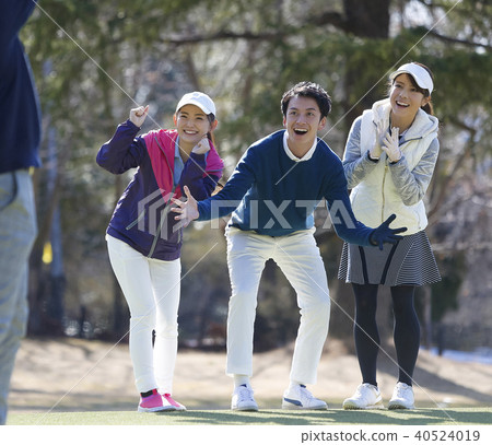 男人和女人打高爾夫球 男人和女人打高爾夫球 40524019