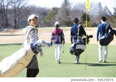 女子打高爾夫球 女子打高爾夫球 40524074