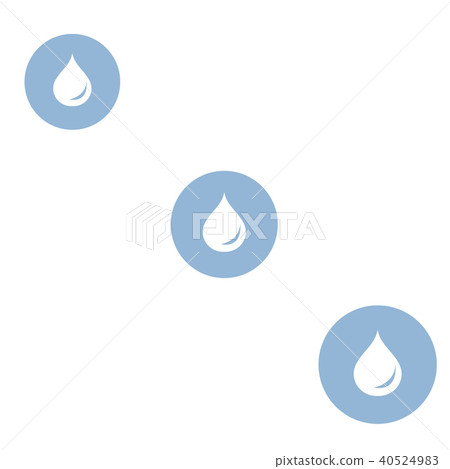 Stylized icon of the three colored fuel droplets 40524983