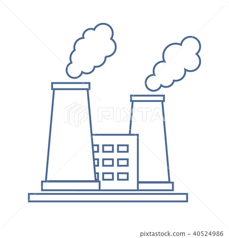Stylized icon of the oil refinery plant with 40524986