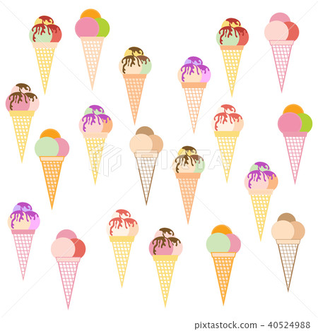 Colorful picture of various kinds of delicious ice 40524988