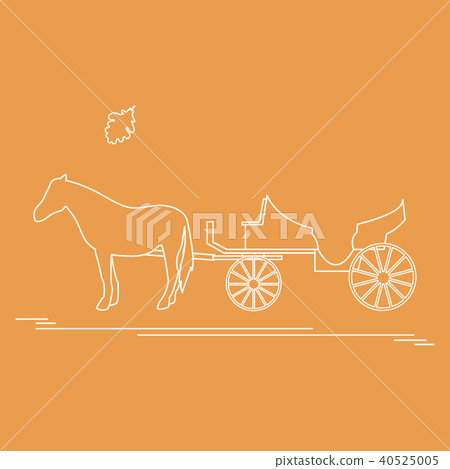 horse-drawn carriage and oak leaf Travel and horse-drawn carriage and oak leaf Travel and 40525005