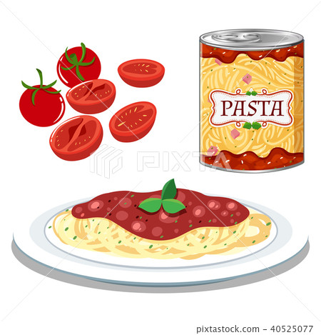 Pasta with Simple Tomato Sauce 40525077