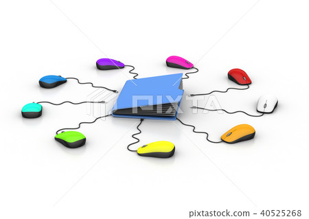 Computer mouse with file folder 40525268