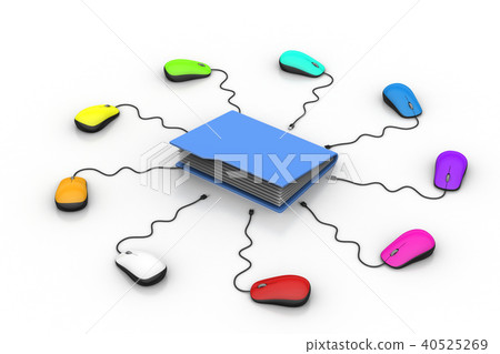 Computer mouse with file folder 40525269