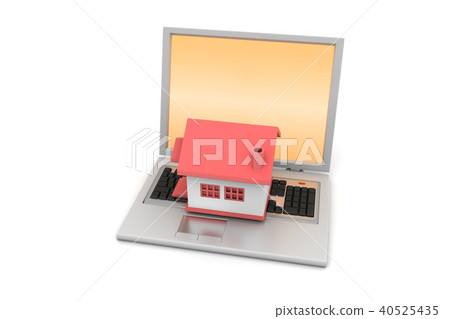 House model on the laptop 40525435