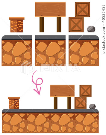 Puzzle Game Element on White Background Puzzle Game Element on White Background 40525455