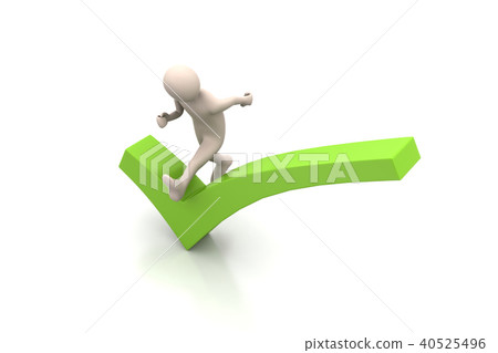 3d man running the right sign-插圖素材 [40525496] - PIXTA圖庫