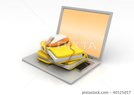 mouse with file folder 40525857