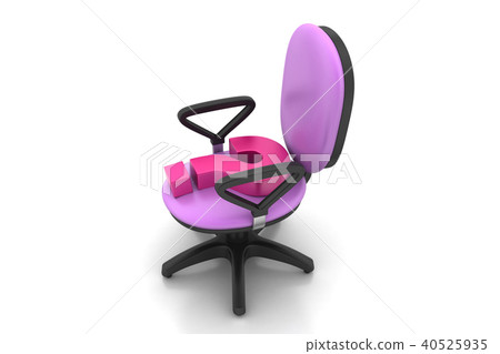 an empty chair with  question mark 40525935