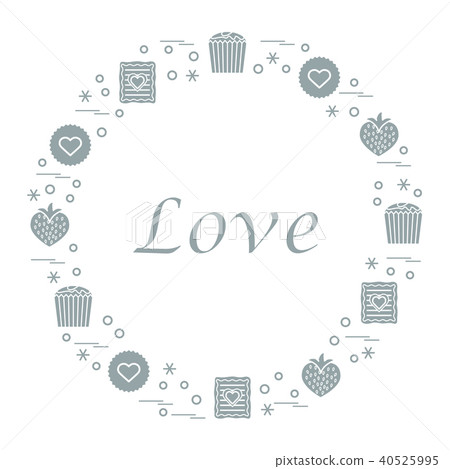 different romantic sweets arranged in a circle different romantic sweets arranged in a circle 40525995