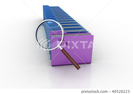 Magnifying glass with file folder Magnifying glass with file folder 40526223