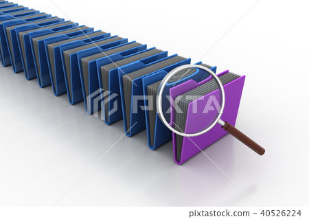 Magnifying glass with file folder Magnifying glass with file folder 40526224