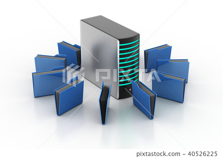 Server with file folder Server with file folder 40526225
