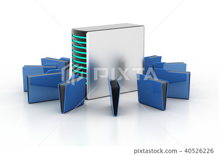 Server with file folder Server with file folder 40526226