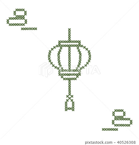 Cute vector illustration cross embroidery of 40526308