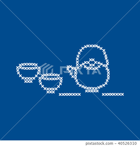 Cute vector illustration cross embroidery of 40526310