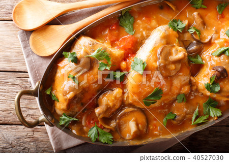 Chicken chasseur is a classic French dish Chicken chasseur is a classic French dish 40527030