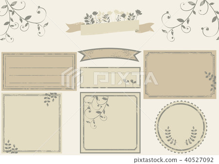 Retro style frame beige base 40527092