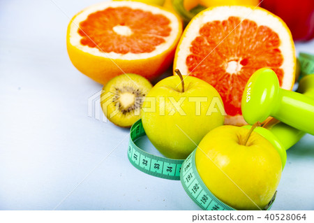 Food for diet and dumbbells Food for diet and dumbbells 40528064